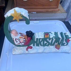 Vintage collectibles Christmas Holiday Decor with Santa and Gifts